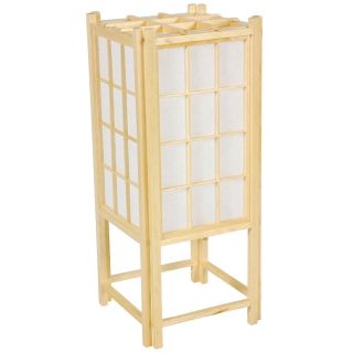 Window Pane Shoji Lamp   18 Inch   Natural   Table Lamps
