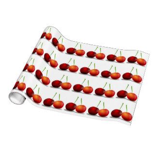Sweet Fruit Red Cherry Peace Hope Love Destiny Gift Wrapping Paper