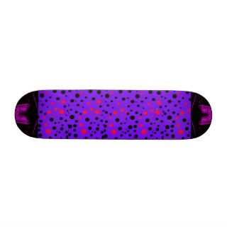 Wild Purple Hot Pink and Black Girls Skateboard