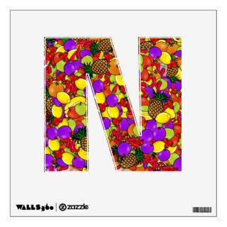 Alphabet Decal   Tooty Fruity Colorful Background Wall Decals