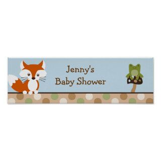 Forest Friends Forest Animal  Banner Sign Posters