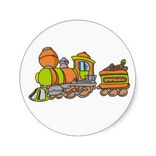 Green and Orange Train Sticker