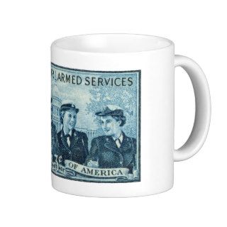 1952 Women in US Armed Services Stamp Coffee Mugs