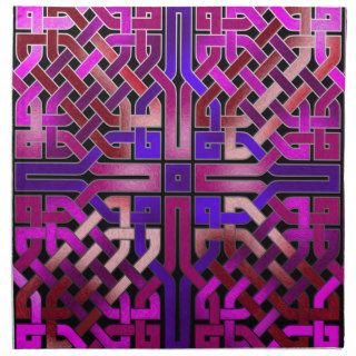 Pink and red Celtic Knot Tile 173 Cloth Napkins