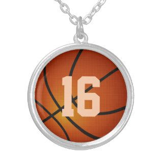 Basketball  Necklaces for Girls Type "Your NUMBER"