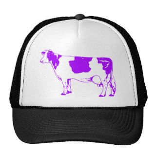 Milk Cow Silhouette Beef Cattle Moo Bull Steer Hats