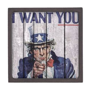 Uncle Sam "I Want you" Premium Trinket Boxes