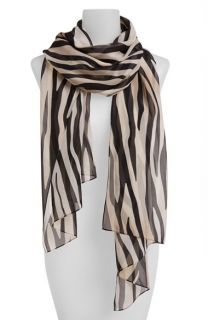 St. John Collection Tiger Print Georgette Scarf (Online Only)