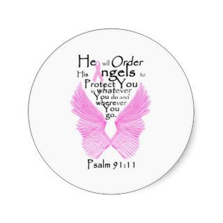 Angel Wings Round Stickers
