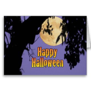 Funny Full Moon Halloween Cards