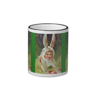 Vintage Easter Girl in Bunny Costume Mug