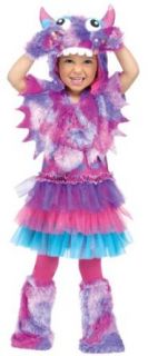 Fun World Costumes Baby Girl's Polka Dot Monster Toddler Costume, Pink/Blue, Small Infant And Toddler Costumes Clothing