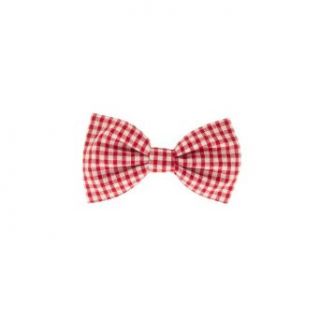 Mrs Bow Tie Men's Vintage Gingham Bow Tie Standard Butterfly Red at  Mens Clothing store