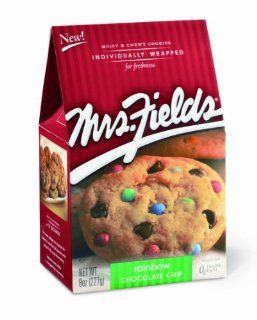 Mrs. Fields Cookies, Rainbow Chocolate Chip, 8 Ounce Boxes (Pack of 6)  Ms Fields Rainbow Cookie  Grocery & Gourmet Food