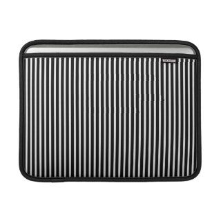 Black and White Thin Striped MacBook Sleeve