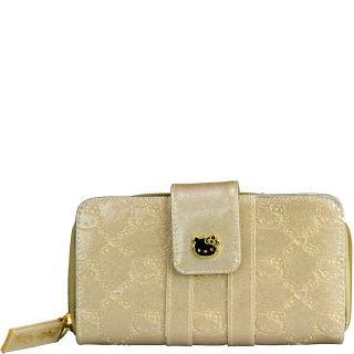 Loungefly Gold Glitter Patent Embossed Hello Kitty Wallet