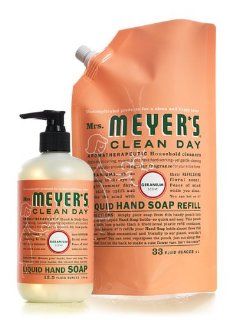 Mrs. Meyers Clean Day Geranium Hand Soap and Refill Set