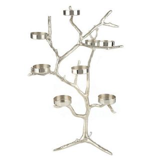 RJR.John Rocha Silver metal tea light tree