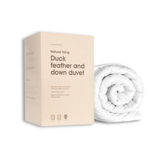 10.5 tog duck feather and down natural duvet