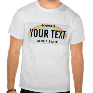 Hawaii license plate tshirt