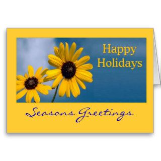 Sunflowers seasons greetings greeting card
