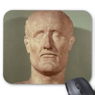Bust of Alcibiades Mouse Pads