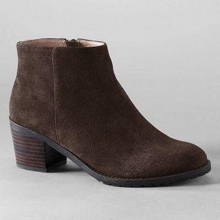 Lands End Brown womens tory ankle boots