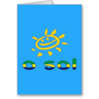 O Sol   The Sun in Brazilian Summer Vacation Card