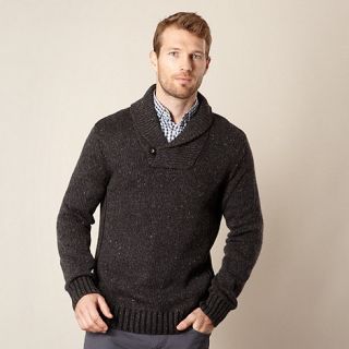 Maine New England Big and tall nep shawl neck jumper