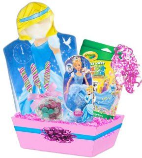 Disney Princess Deluxe Gift Basket Featuring Cinderella Towel and Much More Ages 3 7  Baby Gift Baskets  Baby