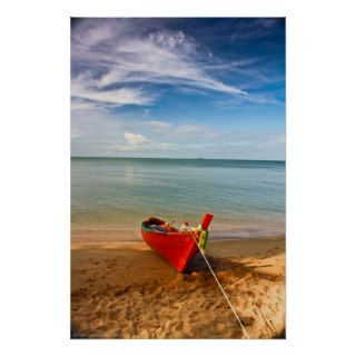 "Serenity   Little Red Boat" Photograph Print