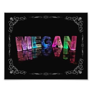 The Name Megan in 3D Lights (Photograph)