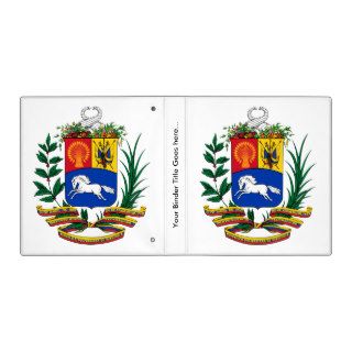 Venezuela Coat of Arms detail 3 Ring Binder
