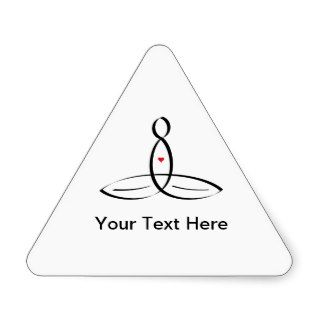 Stylized  meditator  with customizable text sticker