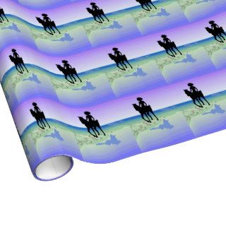 Horse and Sombrero Silhouette Gift Wrapping Paper