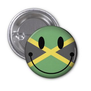 Jamaica Smiley Pinback Button
