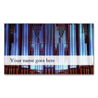 Organ music business cards   concert hall pipes