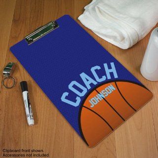 Dry Erase Clipboard / Basketball Coach Design / Personalized / Low profile Clip / Choose Legal Size (9 x 15.5) or Letter Size (9 x 12.5) / Includes dry erase marker  Dryerase Basketball Clip Board 