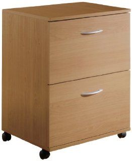 Nexera 5093 2 Drawer Mobile File Cabinet, Natural Maple Finish   Lateral File Cabinet Letter Legal