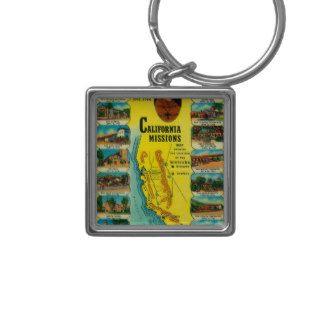 Spanish Missions of California showing Key Chain