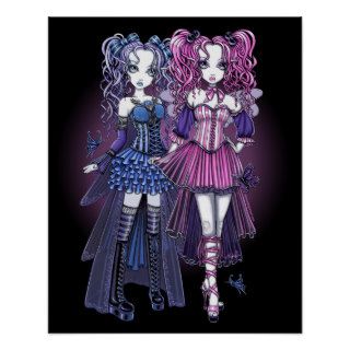 Haylee & Maegan Gothic Fairies Poster