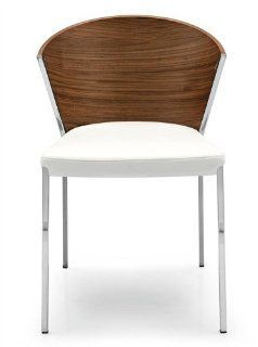 Mya Wood Back Upholstered Dining Chair   Calligaris