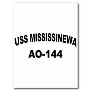 USS MISSISSINEWA (AO 144) POST CARD