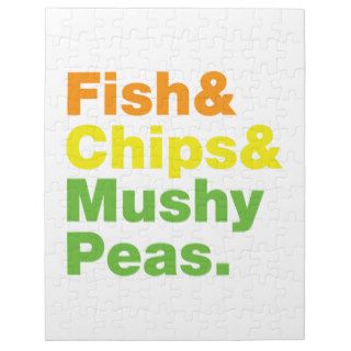 Fish & Chips & Mushy Peas. Jigsaw Puzzle