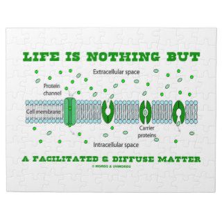 Life Is Nothing But A Facilitated & Diffuse Matter Jigsaw Puzzle