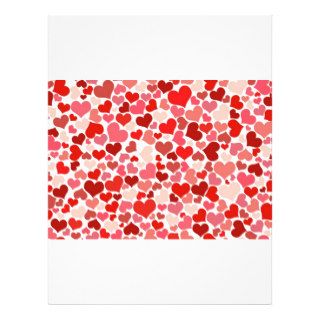 Cute Red Hearts Background Flyer Design
