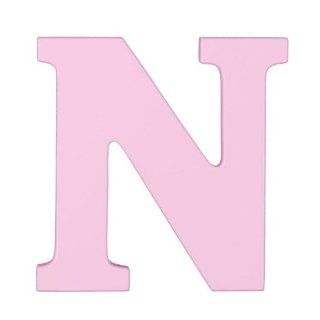 Wooden Letter "N" Color Pink   Nursery Wall Hangings