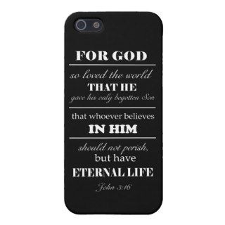 John 316 Bible Verse iphone 5 5s Case Black iPhone 5 Case