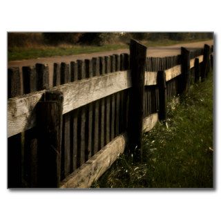 Country Wooden Fence Postcard