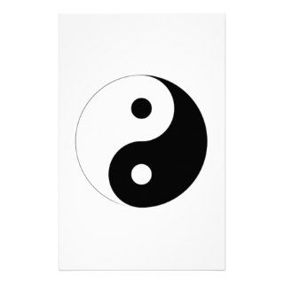 Yin Yang Symbol Custom Stationery